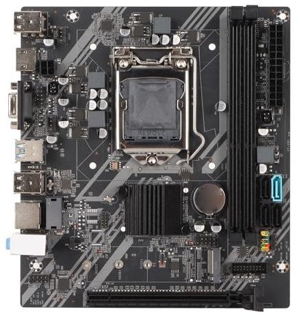 GOWENIC Placa Base DDR3, B75 LGA1155 Placa de Circuito Impreso DDR3 PCIe X16 SATA3.0 DDR3 4 USB2.0 2 USB3.0 Placa Base LGA 1151 de Potencia Trifásica, Placa Base de Computadora para
