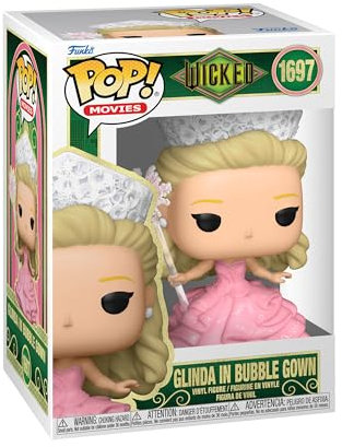 Funko Pop! Movies: Wicked - Glinda in Bubble Gown - Figura de Vinilo Coleccionable - Idea de Regalo- Mercancia Oficial - Juguetes para Niños y Adultos - Muñeco para Coleccionistas y Exposición