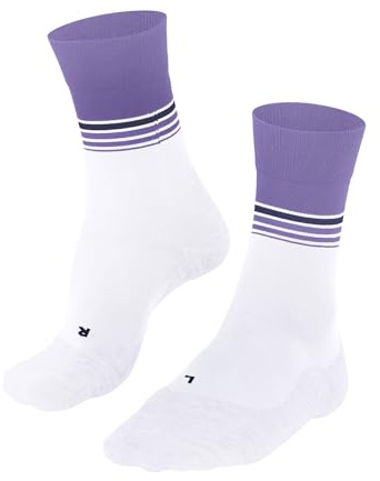FALKE Damen Laufsocken RU4 Endurance Cool W So Funktionsmaterial antiblasen 1 Paar, Weiß White 2002 Stripe, 39-40