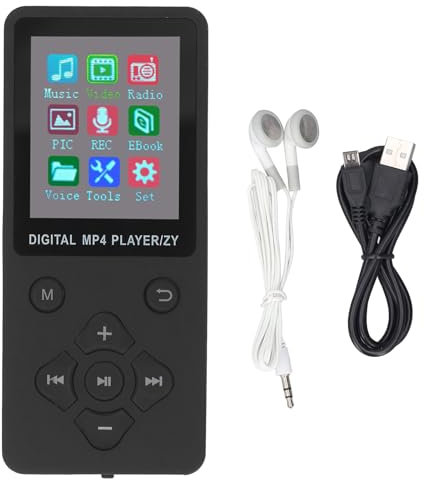 MP3 Player / MP4 Player, Portable Music Player with 32GB Memory SD Card, 1.8 Inch Color Screen, HiFi Sound MP3 Player, Supports Pictures Video Electronic Books Voice Recording