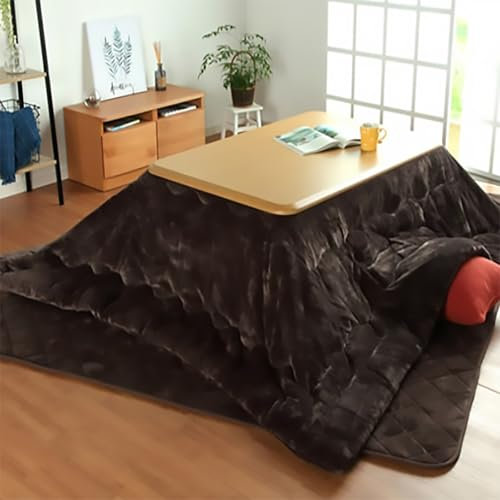 ZIHESY Kotatsu-Tisch 4 Stück Set Kotatsu Heizung Japanischer Tisch, Computertisch Tatami Niedrigen Massivholz Tisch Schreibtisch, Warmes Geschenk Für Die Familie