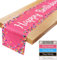YOUYIKE Geburtstagstischdecke Rosa, 183x33 cm Leinen, Rechteckig, Tischläufer, 1 Set, Kindergeburtstag, Party Deko