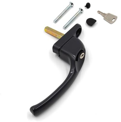 Armis Espag Cranked Window Handle - Right, Anthracite Grey, 40mm