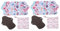 Ipetboom 2 Sätze Wiederverwendbare Damenbinden Waschbar Wischpads Wiederverwendbare Menstruationsbinden Stoffeinlagen Pads Für Frauen Höschen Zeitraum Liner Max Bedruckte Plane 7 Stück * 2