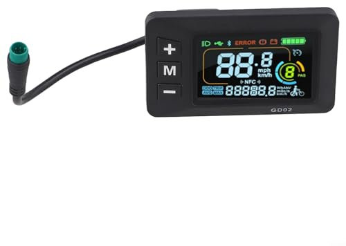 E-Bike-Display unterstützt 24 V bis 60 V, ausgestattet mit einem sicheren Befestigungssystem und wasserdichten Funktionen