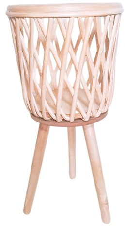 KASFDBMO Rattan Pflanzenständer 23x50 cm Pflanzenregal Förderung Von Greeneries Handwerk Für Innenräume Freien Freien Garten Balkonen