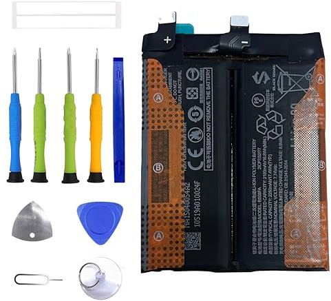 ERYNK BS08FA Batteria di ricambio per Xiao-mi Black Shark 4 & Black Shark 4 Pro Shark PRS-H0, Shark PRS-A0, Shark KSR-A0, Shark PAR-H0, con set di attrezzi