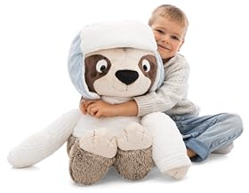 NICI Kuscheltier Faultier Izzy Icetumbler mit Mütze 70cm - beige - Weiches NICI Plüschtier – niedliches Stofftier zum Kuscheln & Spielen – tolle Geschenkidee für Kinder & Erwachsene | 62435