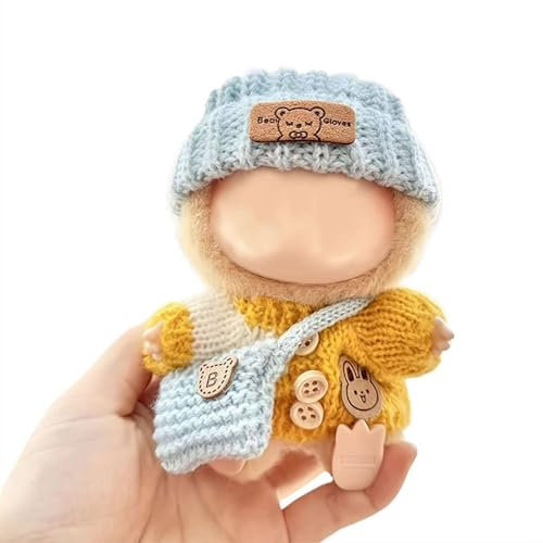 Puppenkleidung für 17 cm große Puppe, niedliches, buntes Outfit, geeignet für 17 cm große Puppe, weiches Ersatzteil, niedliches exquisites Zubehör für Puppensammlung, Puppenzubehör für Sammler, keine