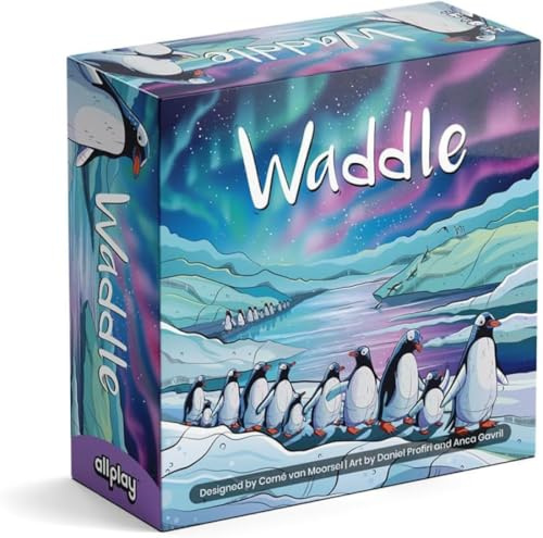 Allplay Waddle Abstract Strategy Board Game Fast-Paced Area Control for 2-5 Players Ages 7+ 15-Min Playtime 1-Minute to Teach Series