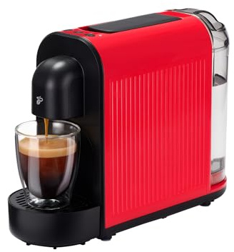 Tchibo Cafissimo NOW Kaffeemaschine Kapselmaschine für Caffè Crema, Espresso und Kaffee | 0,67 l | 1250 Watt | 11,4 x 33,7 x 23,5 cm | Rot