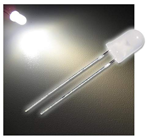 world-trading-net 100 LEDs 5mm diffus warmweiß Typ WTN-5-3600ww, Leuchtdiode, bedrahtet, Diode leuchtend, als Bauteil