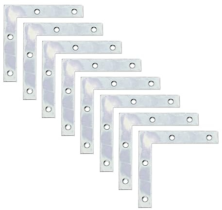 Alberts 336967 Möbelwinkel | sendzimirverzinkt | 60 x 60 x 10 mm | 8er Set
