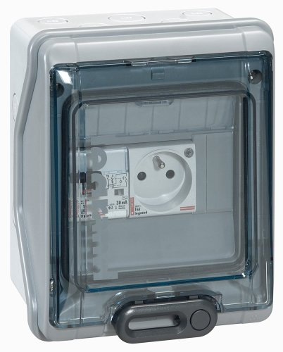 Legrand - Tableau étanche pré-équipé - 1 disj diff + 1 prise de courant