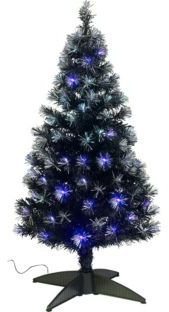 choicefullshop Caracter Black Fibre Optic Christmas Tree - 4ft.