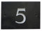 The House Nameplate Company Slate House Number, Charcoal Grey,Number 5