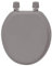 EVIDECO Abattant WC rond en bois moulé marron taupe 4105165