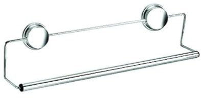 Croydex QM282641 Rust Free Stick 'N' Lock Plus Towel Rail, Stainless_Steel, Silver