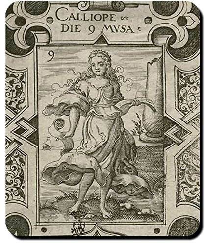 Calliope Griechenland Mythologie Muse Wissenschaft Philosophie Epos Elegie Zeus Gemälde Virgil Solis 1562 - Mauspad Mousepad Computer Laptop PC #16467