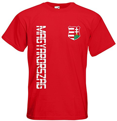 Ungarn Magyarorszag T-Shirt Name Nr Fanshirt Trikot EM-2021 Rot XL