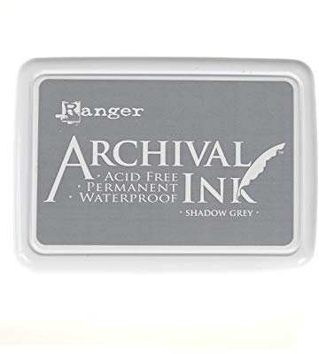 Ranger Archival Ink Pad Shadow grau, synthetisches Matrial, 6.9 x 9.8 x 1.8 cm