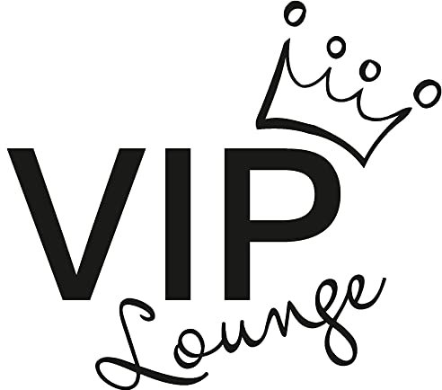 GRAZDesign Wandtattoo Wohnzimmer Sprüche VIP Lounge Luxus - Wandaufkleber Familie, Teenager - 56x50cm / 091 gold