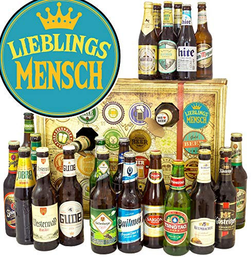 Lieblingsmensch + Adventskalender 2024 2025 mit Bier + 24 x Bier Welt und DE