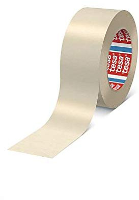 Tesa 4330 Noppen für Masken mit Holzlackierung, Papier, Naturgummi, selbstklebend, 175 μm, 50 m x 25 mm, transparent, 72 Stück