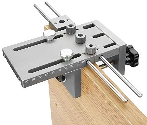 3-in-1 Dowel Jig Dübelvorrichtung Dübellochbohrmaschine 6mm / 8mm / 10mm / 15mm Holzbearbeitung Selbstzentrierendes Dübelbohrschablonen Führungsset mit viel Zubehör, hohe Präzision