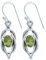Ohrringe 925 Silber Peridot leuchtend grüner Stein Edelstein Ohrhänger echt Silber Damen Sterling Silber Hänger Geschenk (MOH-142-59)