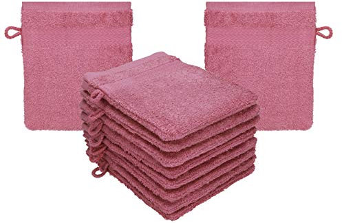 Betz Premium Lot de 10 Gants de Toilette en éponge lavettes pour Le Visage en 100% Coton Gant de Toilette pour bébé (Fruits de Bois)