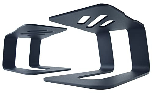 Soundrise Desktop Speaker Stand Pro-5 | 5 Riser Monitor Stand | Universal Studio Monitor Stand | Heavy Duty Vibration Dampening Design, Made in USA (2 Pack) (Black)