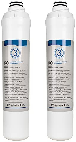 Ersatzmembrane Membrane für Mobile Umkehrosmoseanlage ohne Festwasseranschluss R.O.Pot. Ropot Die ideale Lösung für Mietwohnungen, Wohnmobil, Wohnwagen, Reisende und kleine Haushalte (2 x Membrane)