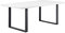 MOG CASA Mesa de Comedor Macon 220x100 cm Mesa de Cocina, Madera y Patas en Metal (Blanco + Negro)