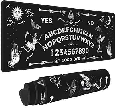 Ouija Board Gaming Mouse Pad, Long Extended XL Mousepad Desk Pad, Large Non-Slip Rubber Mice Pads Stitched Edges, 31.5'' X 11.8''