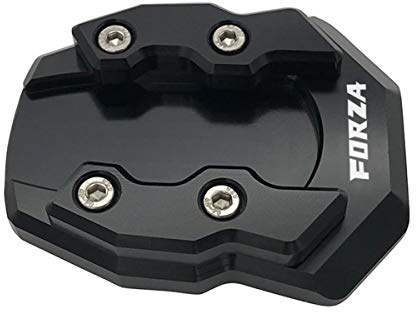 LongGreat Motorrad Stützfuß Fußpolster Seitenständer Verlängerung Ständer Pad Für Honda Forza 125 250 300 2017-2021 (Schwarz)