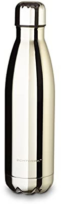 ECHTWERK Trinkflasche Shiny, Silber-Edition, Thermosflasche, Isolierflasche, BPA-frei, Auslaufsicher, Flasche für Sport/Uni/Schule/Outdoor, 500 ml