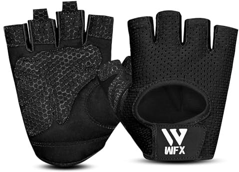 WFX Fahrradhandschuhe Fahrradhandschuhe Mountainbike Rennrad Handschuhe Anti-Rutsch Stoßdämpfende Pad Atmungsaktiv Halbfinger Fahrrad Fahrrad Handschuhe für Damen & Herren