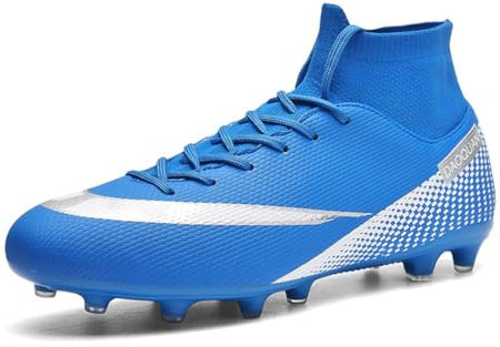 IFIKK Professionelle Unisex-Fußballschuhe mit Langen Spikes TF-Knöchel-Fußballschuhe Outdoor-Grasschuh-Fußballschuhe (C,42)
