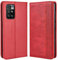 MOJIA Coque pour Xiaomi Redmi 10 / Redmi 10 2022, Étui en Cuir, PU Housse Pochette Antichoc et Anti-Rayures Fonction Stand Rabat de Portefeuille Etui Coque. Rouge