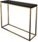 lukmebel Moderner Universal-Konsolentisch für Flur Wohnzimmer Schlafzimmer Industriestil Design laminierte Platte Platte Plus Stahlrahmen Schutzkante 30x100x80cm Gold Matt/Grigia Pietra Schwarz