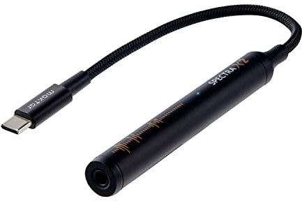 MAKTAR Spectra X2 Tragbarer DAC/AMP [3,5mm Klinke auf USB-C], Hochauflösender verlustfreier 32bit / 384kHz Kopfhörerverstärker, Kompatibel mit iPad, MacBook, Android, Laptop