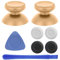 VRbrother 2Pcs Replacement Rocker Metal Analog Joystick Thumbstick Mushroom Caps Repair for Meta oculus quest 2 (Gold)