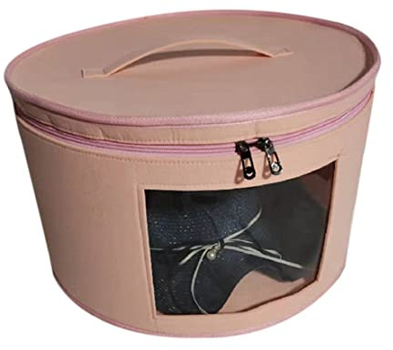 REHOC Hutschachtel Organizer Runde Hutschachteln Faltbare Hut Aufbewahrungstasche mit Staubdichtem Deckel GroßE Hut Aufbewahrungsbox Hutschachteln C