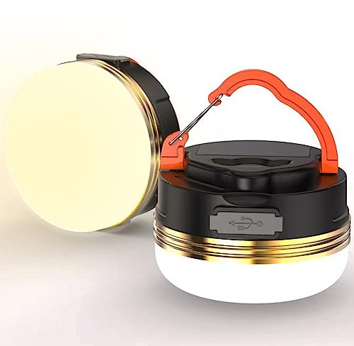 Campinglampe Aufladbar 2 Stücke LED Camping Licht batteriebetrieben Tragbare Camping Lampe Laterne Akku, 5 Leuchtmodi mit Haken Magnet Wasserdicht Campingleuchte Zeltlampe für Notfall Stromausfall