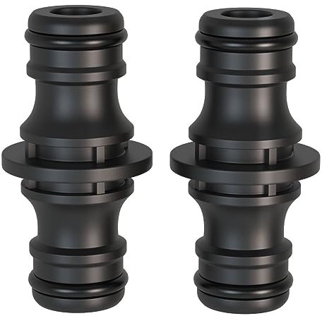 2 pièces Raccord, 1/2 pouce double fiche Pièce de raccordement pour une connexion sûre des tuyaux, connexion de deux tuyaux pour la prolongation