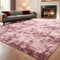 ISMOL Weicher Flauschiger Zottelteppich Wohnzimmer Schlafzimmer Flächenteppich Waschbarer Rutschfester Teppich Im Freien Flur Moderner Dekorativer Teppich(rosa gekoppelt, 120x180cm)