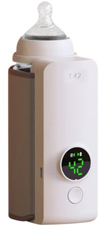 Chauffe-biberon USB Portable, MoreChioce Chauffe-biberon Rapide à Température Réglable Chauffe-biberon de Voyage Sac Chauffe-lait Maternel de Voiture avec Écran LCD pour Déplacements et à la Maison