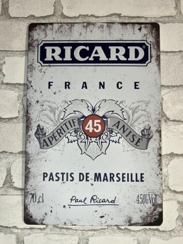 PLAK2L -Plaque Métal Vintage Décorative Ricard 686-30x20cm