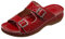 rollschuhe Sommer 2024 Summer beach sandals for woman Plus-size Wedge Sandal Shoes Fashion Casual Buckle Flats Slippers Comfort Journey P-350 Red 9.5